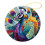 Turquoise Peacock Ceramic Christmas Ornament 1
