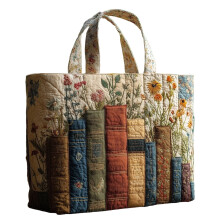 Vintage gewatteerde draagtas voor dames, lichtgewicht reistas, handtas, schoudertas voor boodschappen en strand.