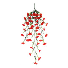 Ghirlanda artificiale di convolvolo e violette, 77,3 x 20 cm, decorazione primaverile da appendere per esterni, ideale per archi nuziali, giardini e