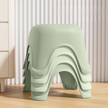 Tabouret escabeau en plastique – Portable, épais, léger et robuste, idéal pour le salon, la salle de bain et la cuisine (vert menthe)