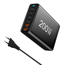 USB C Charger, 6Ports Desktop Fast Charging Station200W, Super Fast Multi funcational Charging Station Hub for Smart Phone14 13 12Pro Max