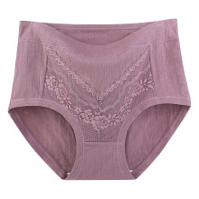 Womens Oversized Period Underwear Panties Solid Lace Plus Size High Waist Leak Proof Cotton Crotch Shorts Underwear Panties Purple-B XXXL