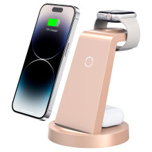 Trådlös laddningsstation för iPhone 16–11 Watch AirPods