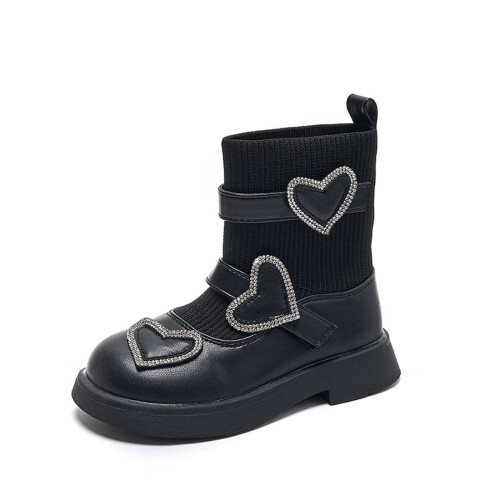 Children's Boots, Single Boots, Knitted Breathable Elastic Socks, Boots, Short Boots