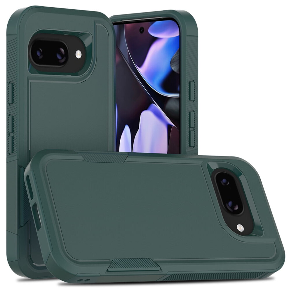Defender Case For Google Pixel 9A – Heavy Duty 1-In-1 Rugged, Dustproof, Shockproof, Non-Slip Protective Cover, Green 9175034882340