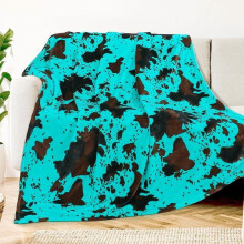 Hot Pink Cow Print Flannel Fleece Throw Blanket 60x80 Inch Soft Cozy Decorative Blanket for Bed Couch Sofa Camping Travel