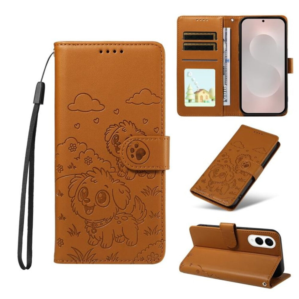 Rfid-Blocking Leather Flip Case With Wallet & Stand For Samsung Galaxy S25 Edge 5G Â Brown 9175034883934