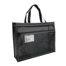 Bolsa de malla para documentos con cremallera y asa, tamaño A3.