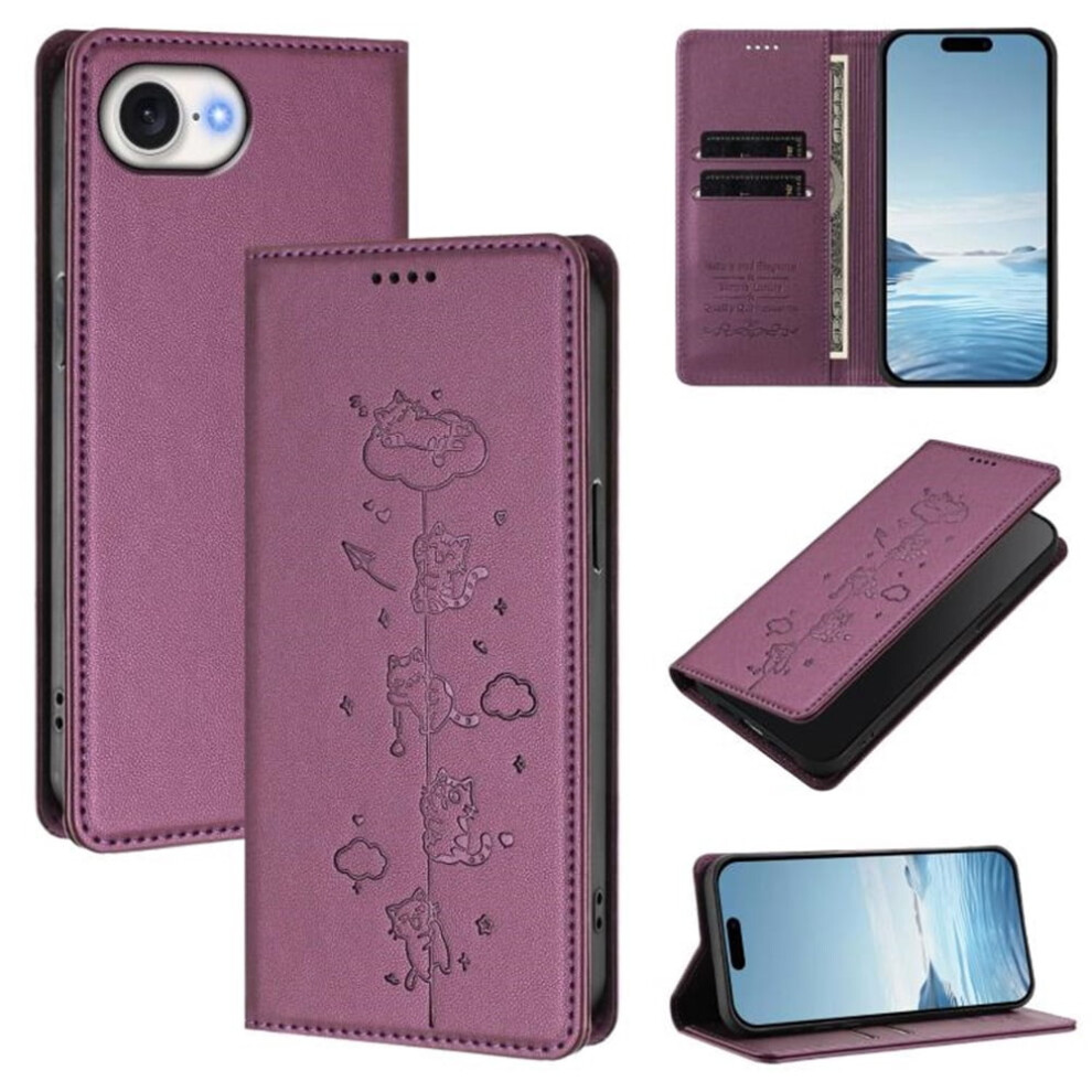 Leather Flip Wallet Case For Iphone 16E With Rfid Blocking 919886071601
