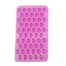 Moule à chocolat en silicone en forme de cœur, 55 cavités