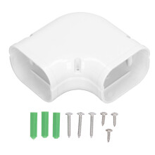 Kanaalloze airconditioners, platte elleboog PVC-leidingenset, universele afdekking, UV-bestendig, sterk, duurzaam, eenvoudig te installeren,