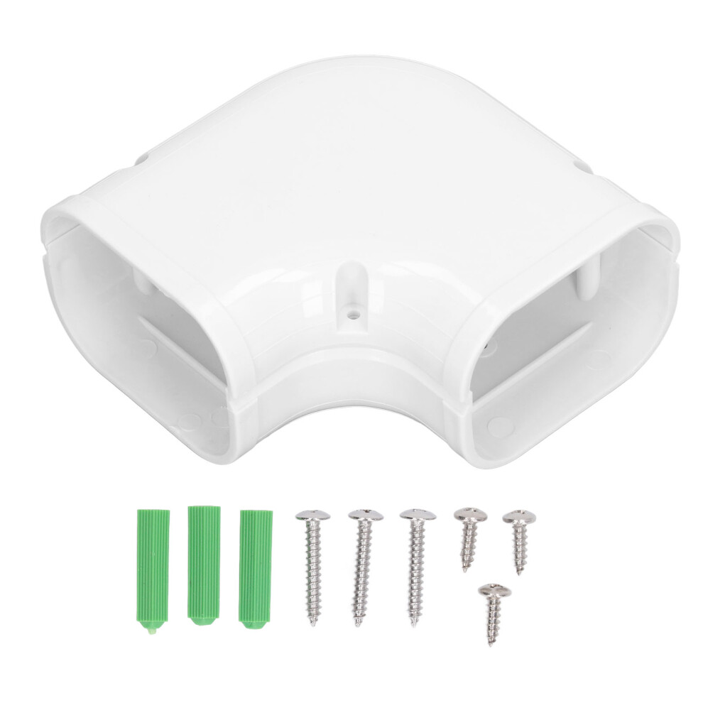 Ductless Air Conditioners Flat Elbow Pvc Line Set Cover Universal Design Uv Proof Strong Durable Easy Installation Paintable Accessories For Heat 9071309501698