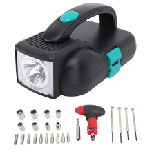 High Performance Led Flashlight Integrated Precision Screwdriver Set Multitool With Ratchet Handle For Night Repairs Emergency Kits And Outdoor