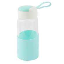 Pahar reutilizabil din sticlă cu capac din bambus, sticlă borosilicată pentru rezistență și claritate, perete dublu izolat care menține