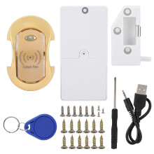 Programmable Access Control Lock, Biometric Fingerprint Cabinet Lock, Fully Automatic Switch Box, Emergency Charge USB Compatible for Wooden Furniture