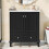 734687cm White Bathroom Cabinet Ceramic Sink Moisture Proof Large Storage 4