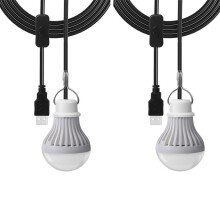 Notbeleuchtung für drinnen und draußen beim Camping, 5-Watt-Zeltbeleuchtung mit verlängertem Kabel für tragbare USB-LED-Campinglampen, robustes,