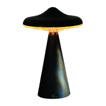 Stylish Desk Lamp, Mushroom Shaped Table Lamp Classic Ufo Design Abs Material For Home Office, White