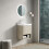 42cm Wall Mounted Vanity White Ceramic Sink Double Doors Open Shelf 2