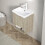 42cm Wall Mounted Vanity White Ceramic Sink Double Doors Open Shelf 7