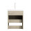 42cm Wall Mounted Vanity White Ceramic Sink Double Doors Open Shelf 9