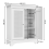 White Floor Standing Bathroom Cabinet Basket Door Adjustable Shelf 2