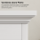 White Floor Standing Bathroom Cabinet Basket Door Adjustable Shelf 8