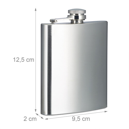Flachmänner aus Edelstahl, 200 ml, 10er-Set 2