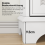 White Floor Standing Bathroom Cabinet Basket Door Adjustable Shelf 9
