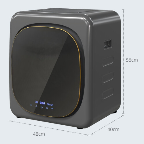11. 4kg Mini Vented Tumble Dryer 800W 6 Programs LED Touchscreen 60 Wall-Mountable Grey 1