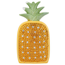 Home Decor Accessories, Jewelry Storage Dish with Ceramic Serving Bowls Utility, Gold Pineapple Design for Desktop Adorn and Gift Giving