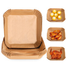 Air Fryer Einwegpapier für Friteusen 20 x 20 cm 100er-Pack Nature