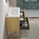 61cm Wood Grain Wall Mounted Vanity Ceramic Sink 2 Drawers Cabinet 4