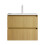 61cm Wood Grain Wall Mounted Vanity Ceramic Sink 2 Drawers Cabinet 7