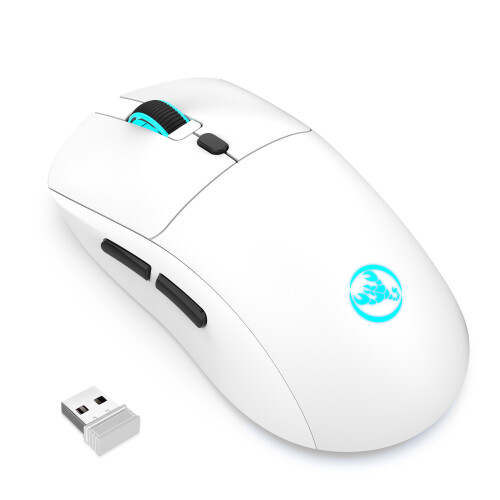 Wireless Mouse - Rechargeable 2.4G Wireless Mouse White
