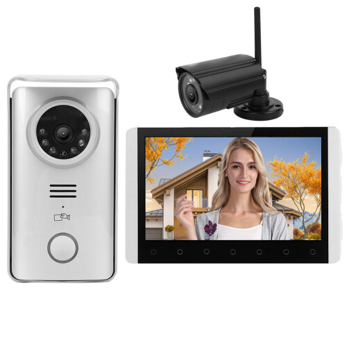 Home Security System With7In TFT LCD Video Door Phone Intercom Systems Two Way Audio Duplex Wireless Intercom Digital Processing Technology 1