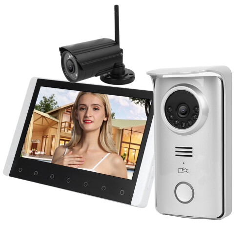 Home Security System With7In TFT LCD Video Door Phone Intercom Systems Two Way Audio Duplex Wireless Intercom Digital Processing Technology 2