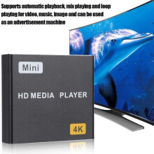 3X 4K HDD Media Player 1080P Horizontal and Vertical Digital Video Player with USB Drive/ Cards US Plug