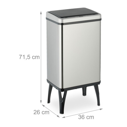 Sensorbehälter aus Edelstahl mit Beutelhalter 2