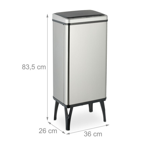 Sensorbehälter aus Edelstahl mit Beutelhalter 2