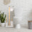 Toilet Roll Holder and Brush Set with Shelf 2