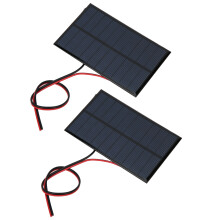 2pcs Mini 5V 250mA Solar Panel System with 30cm Cable, 110x69mm