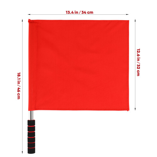 6Pcs Lightweight Red Referee Flags Handheld Signal Flags for Matches 1
