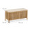Walnut Wood Laundry Chest with Cushion Seat 3