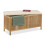 Walnut Wood Laundry Chest with Cushion Seat 9