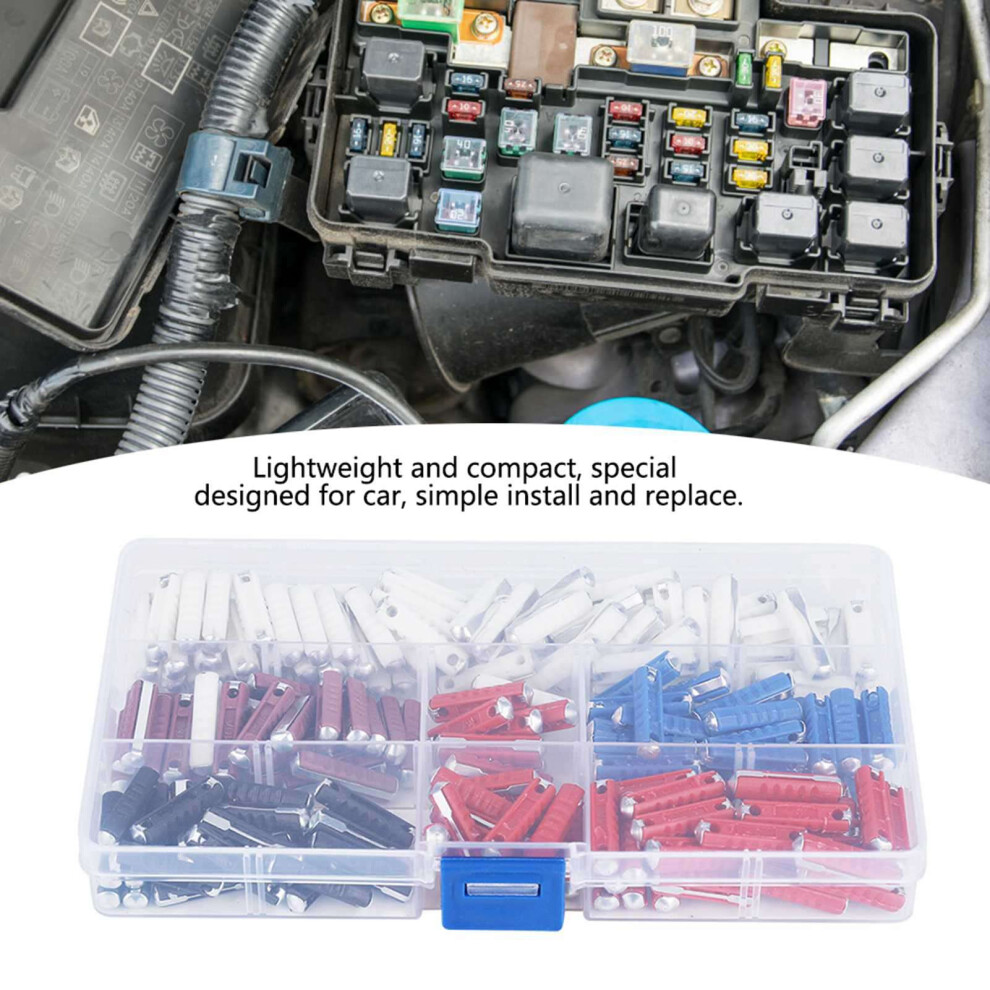 200Pcs Car Fuse Kit Torpedo Blown Fuses 5-40Amp Multi-Color 8181392487029