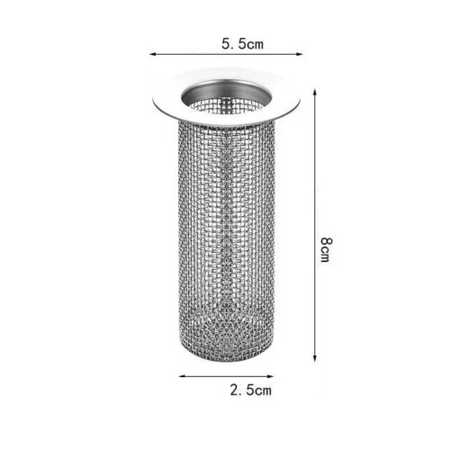 Long Type Small 304 SS Sink Strainer Dia 5.5cm 1
