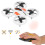 Mini Drone with Remote Controller, LED Night Light Crash Proof Headless Mode Auto Hovering Easy Operation3D Flip for Kids and Beginners One Key Take 2