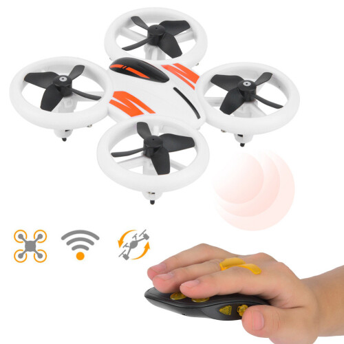 Mini Drone with Remote Controller, LED Night Light Crash Proof Headless Mode Auto Hovering Easy Operation3D Flip for Kids and Beginners One Key Take 1
