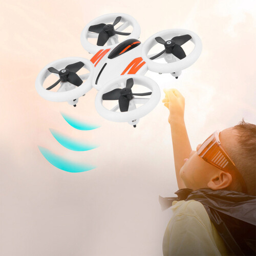 Mini Drone with Remote Controller, LED Night Light Crash Proof Headless Mode Auto Hovering Easy Operation3D Flip for Kids and Beginners One Key Take 2